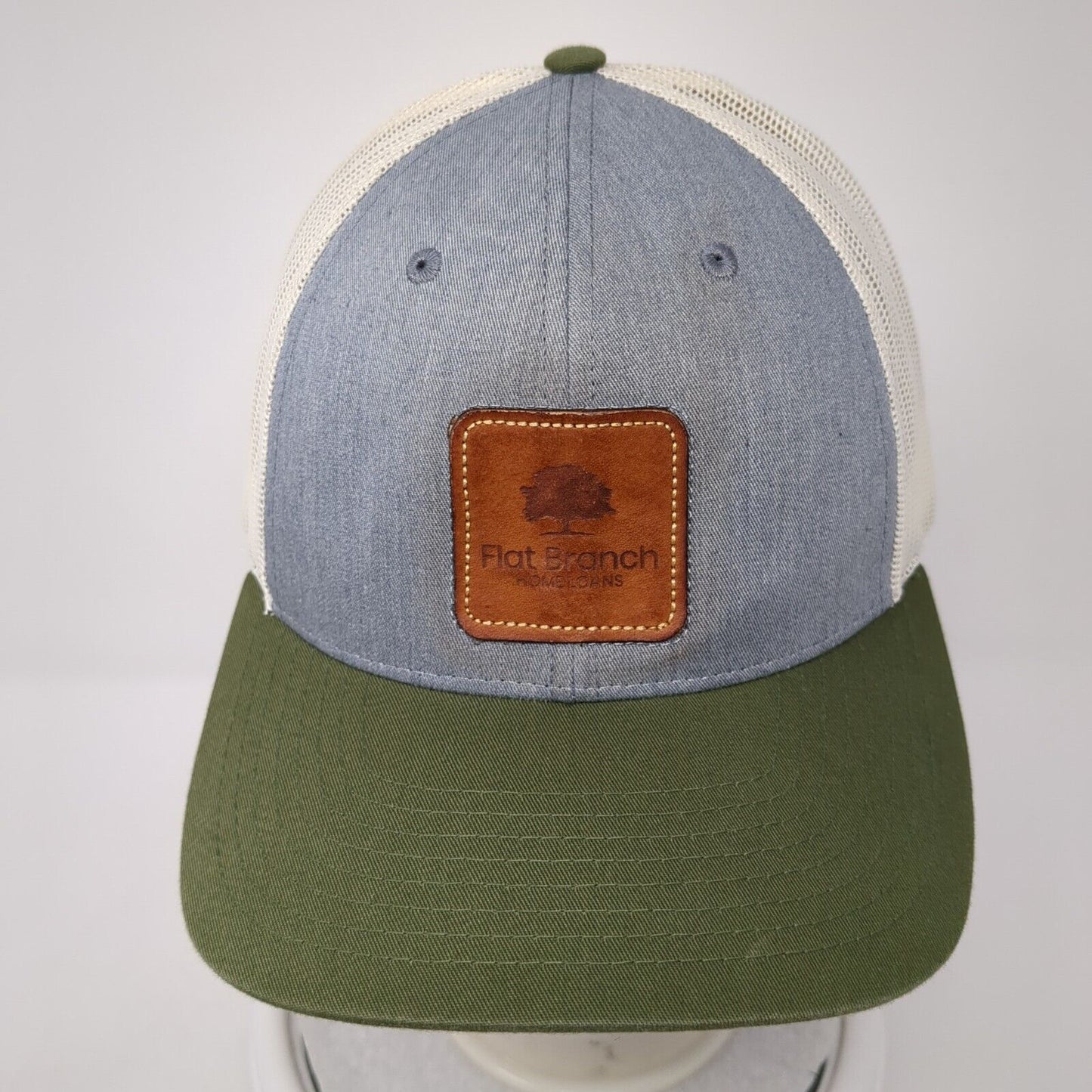 Flat Branch Home Loans Snapback Mesh Back Trucker Hat Multi M/L Patch