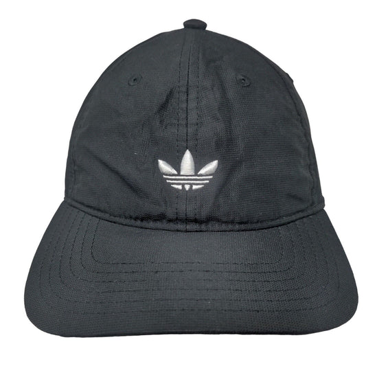 Adidas Trefoil 3 Stripes Strapback Hat Black OSFM Embroidered 6 Panel