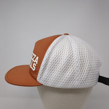 Our Pizza Kills It Strapback Trucker Hat Brown One Size Adjustable Mesh Back