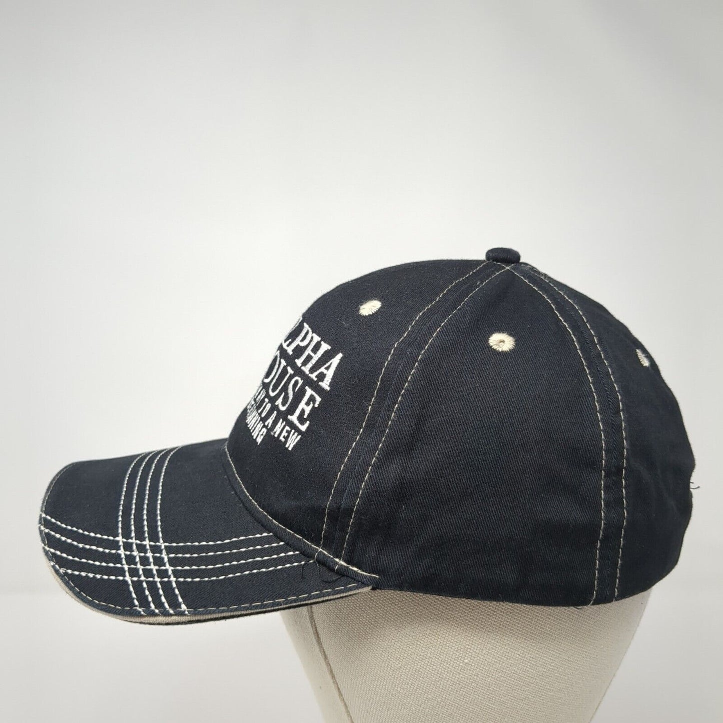 Alpha House Doorway To A New Beginning Strapback Hat Black OS Adjustable Vitroni