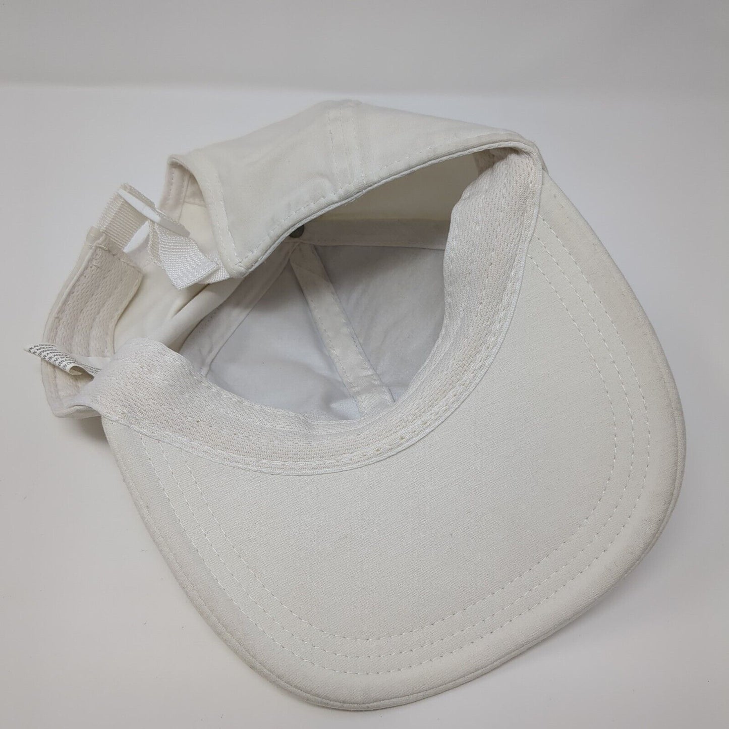 Unbranded Strapback Hat White OSFA Solid Adjustable Perforated