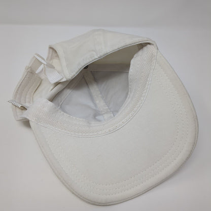 Unbranded Strapback Hat White OSFA Solid Adjustable Perforated