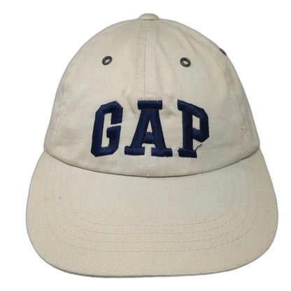 GAP Baseball Cap Beige One Size Blue Embroidered Slideback Hat September 26 1997