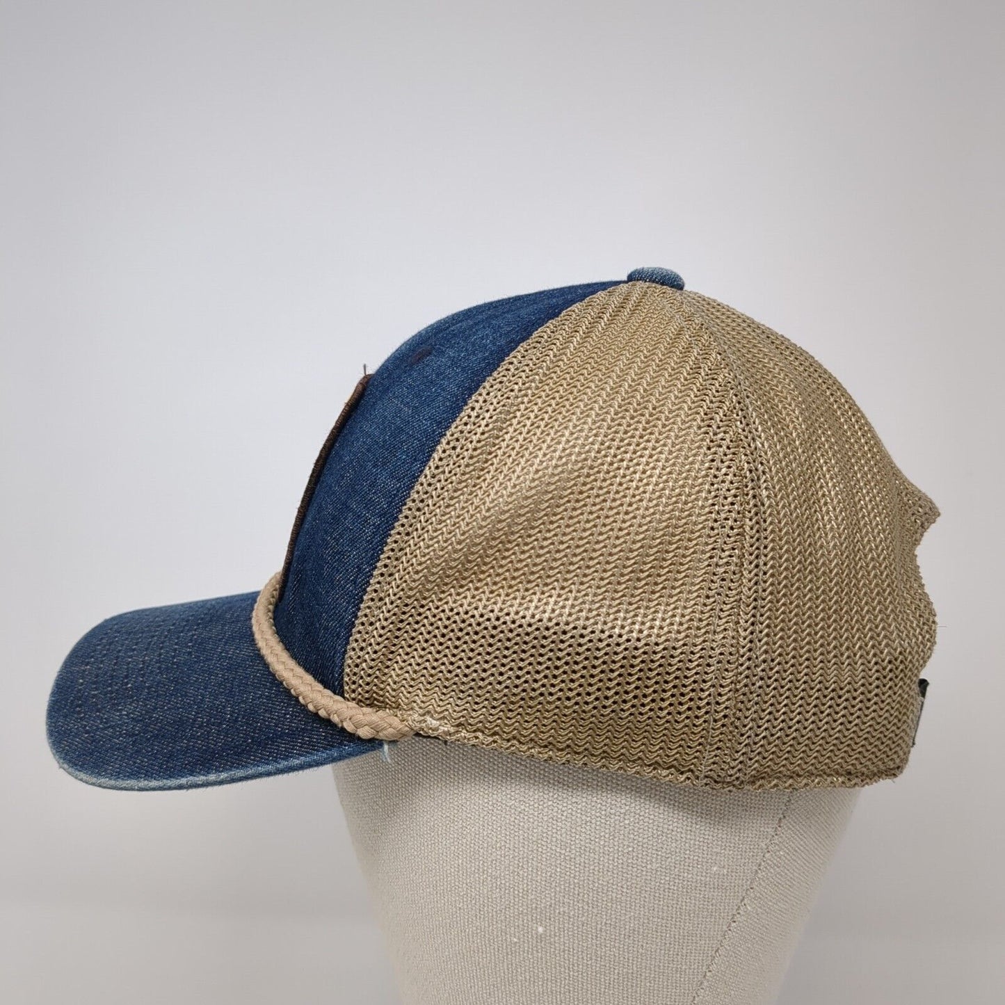 Ariat Patch Snapback Rope Trucker Hat Multi One Size Mesh Back Denim