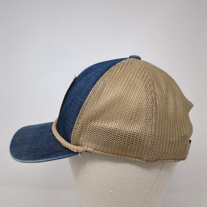 Ariat Patch Snapback Rope Trucker Hat Multi One Size Mesh Back Denim
