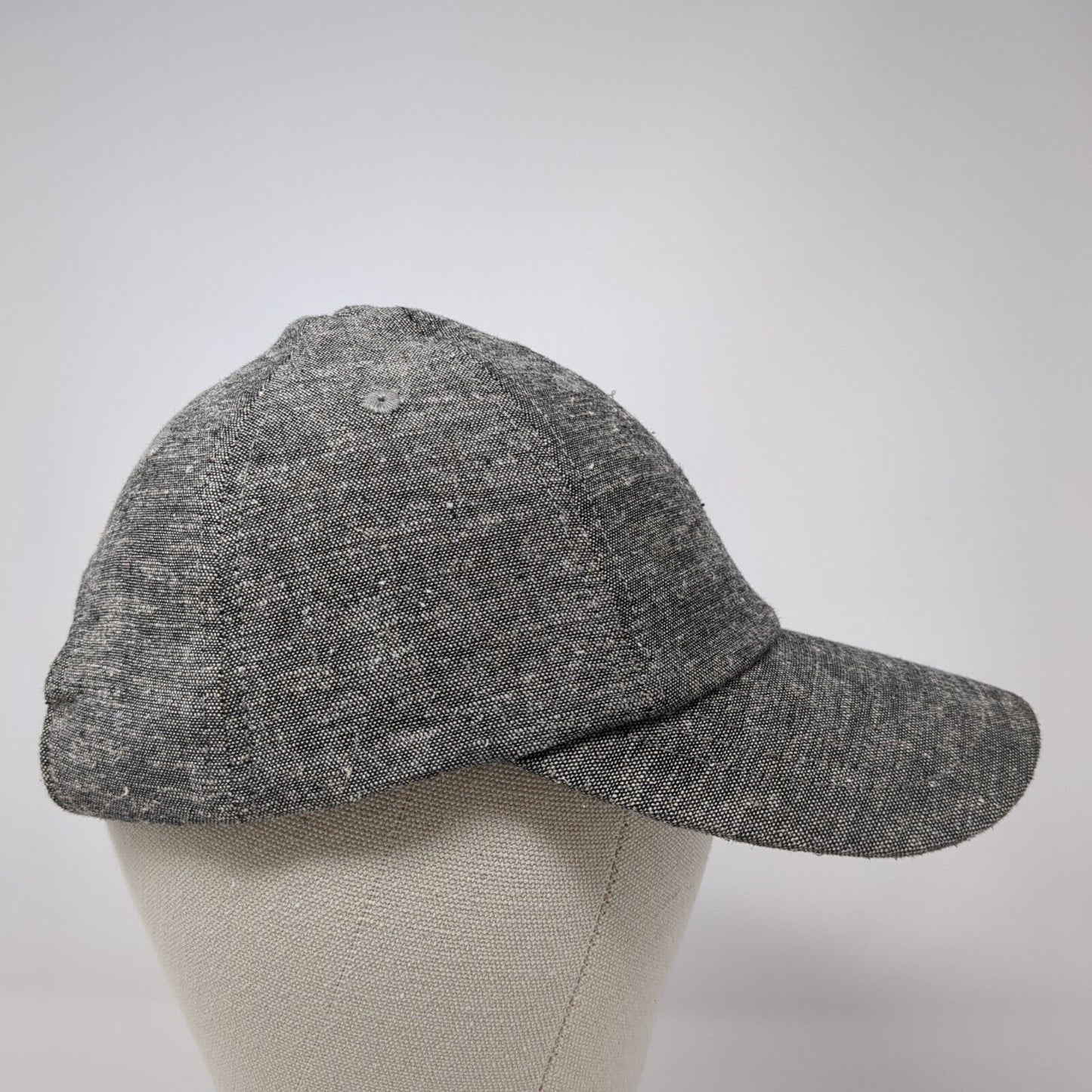 Express Slideback Hat Gray One Size Adjustable Embroidered Vented Holes 6 Panel