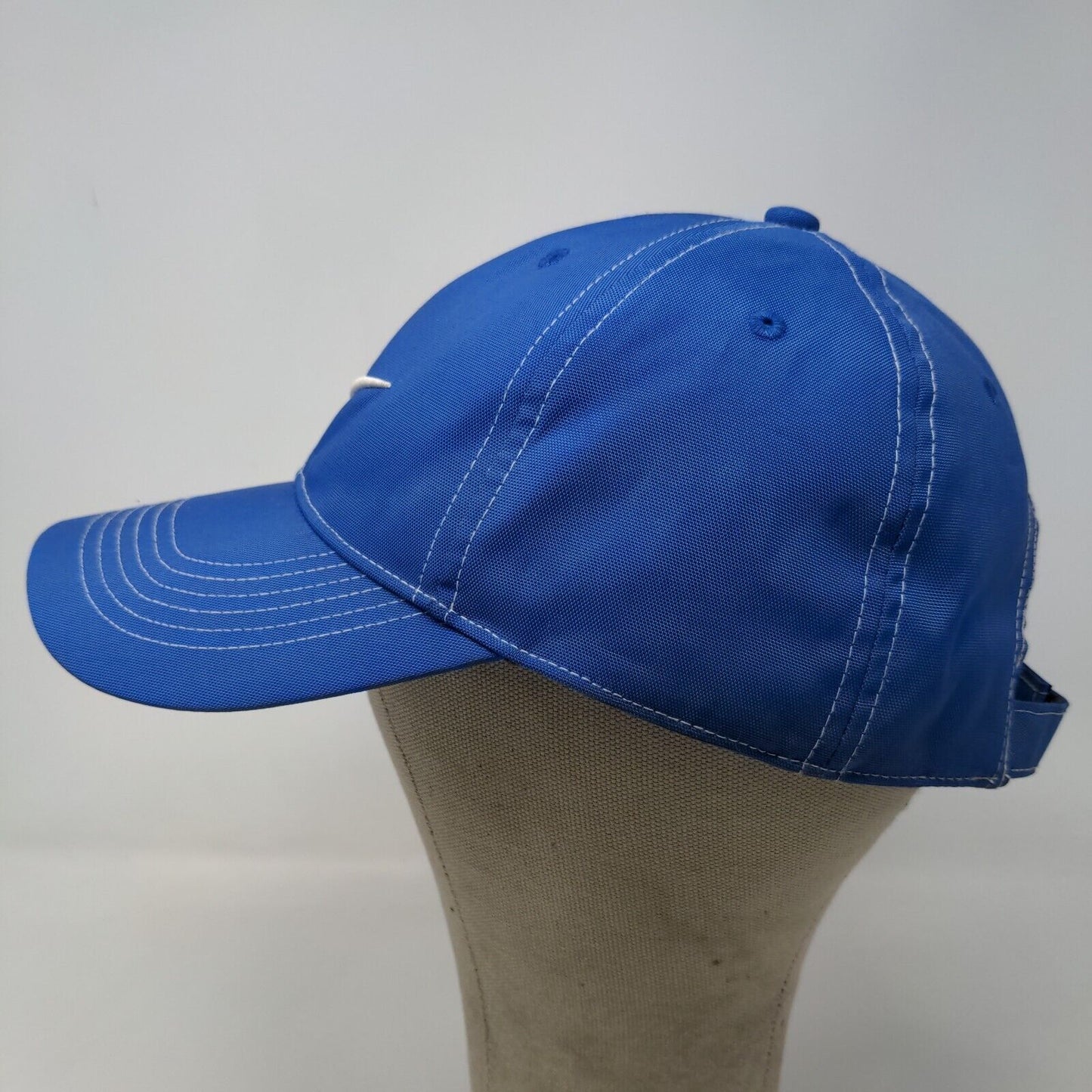 Nike Golf Men's Strapback Hat Blue OSFA Embroidered Swoosh Logo Polyester