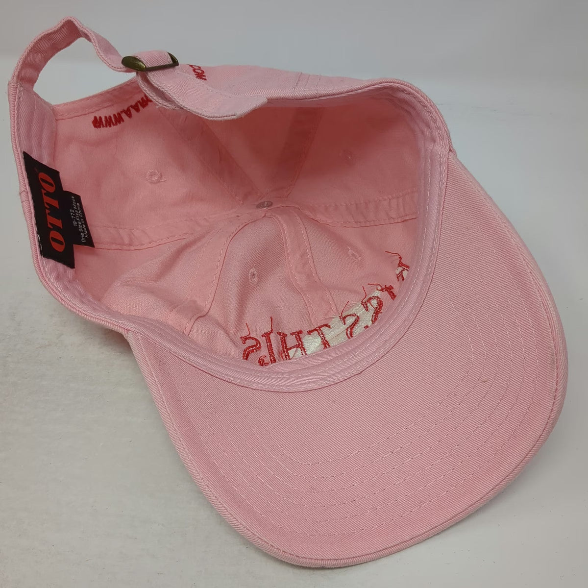 Otto Baseball Cap Pink One Size Autographed Kiss This Aaron Tippin Country Hat