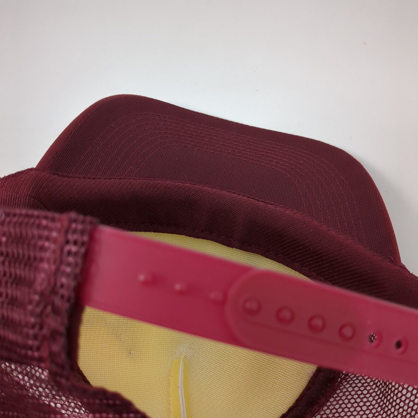 Nissun Snapback Trucker Hat Red OSFA Adjustable Mesh Back Stitch Paisley Rope