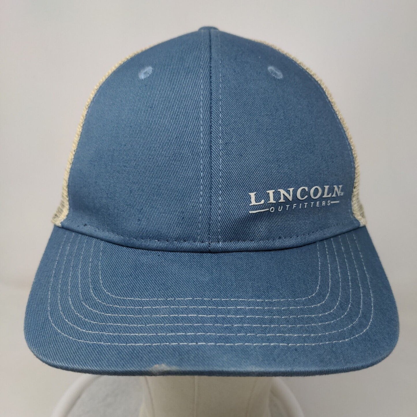 Outdoor Cap Men's Snapback Mesh Back Hat Blue Size OSFM Lincoln Outfitters Logo