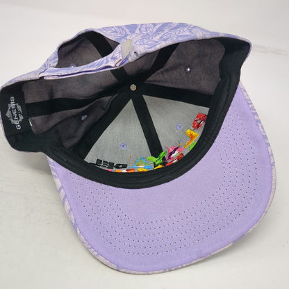 Genesis Playa Del Carmen Baseball Cap Purple One Size Strapback Leaf Print Hat