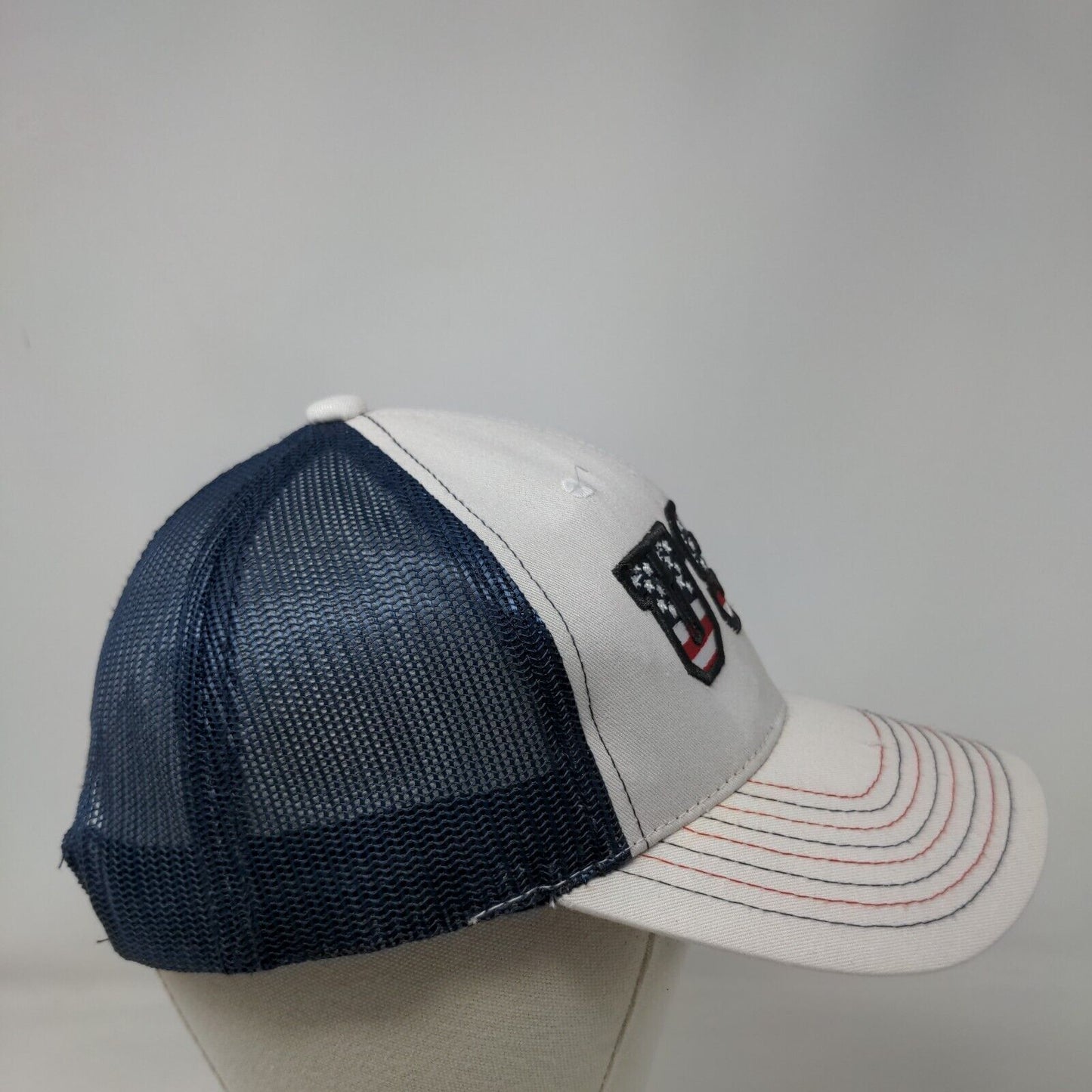 USA Flag Snapback Mesh Back Trucker Hat Multi OSFM Colorblock 6 Panel