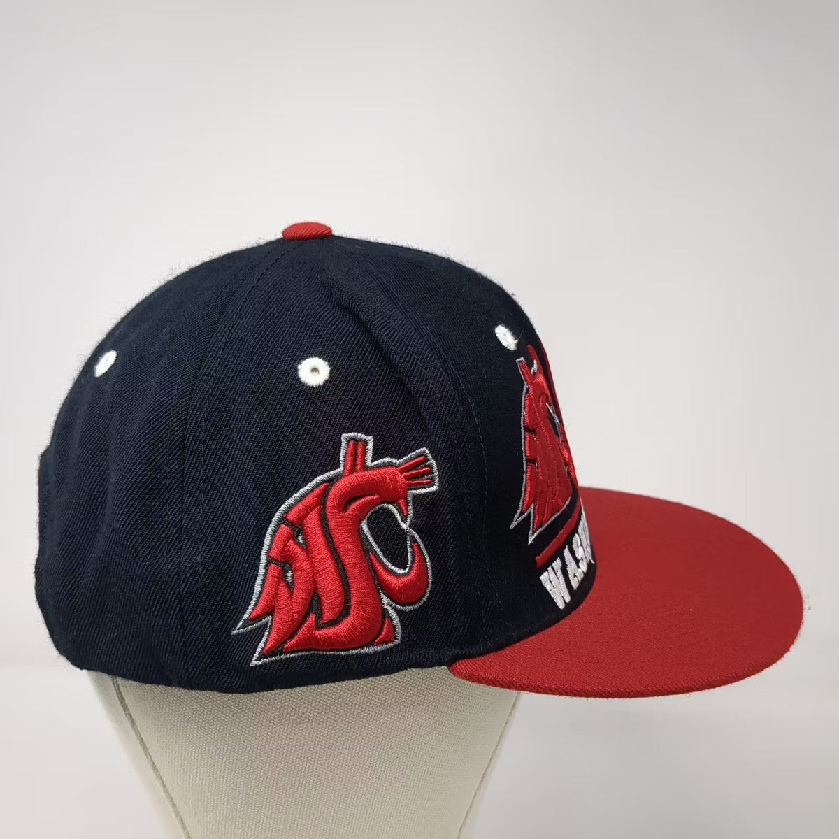 Washington State Cougars NCAA Zephyr Snapback Hat Black Red Green Brim One Size