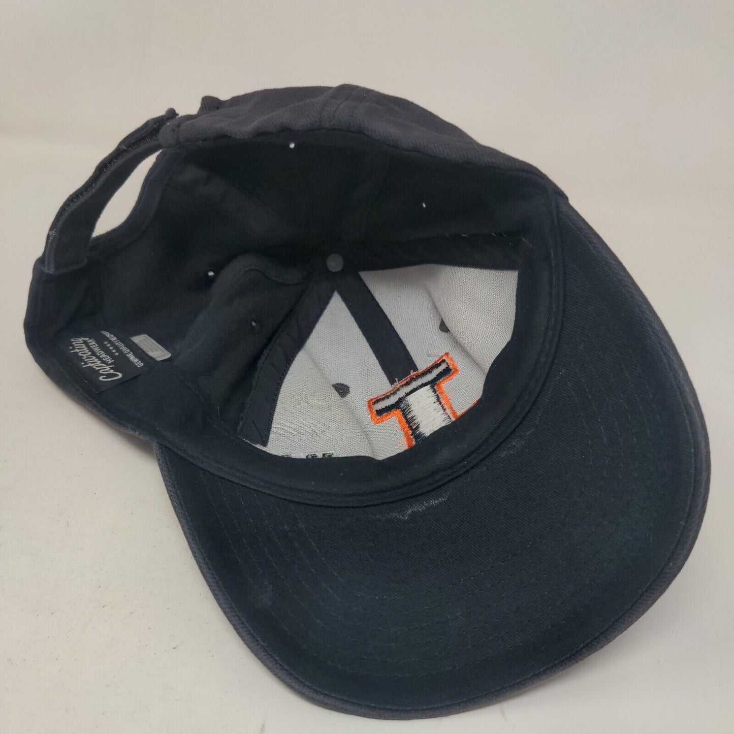 Captivating Headwear Men's Strapback Hat Blue Fighting Illini Illinois Logo