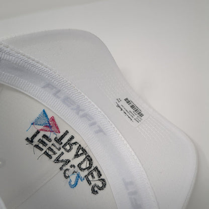 Teens 2 Trades Fitted Hat White S-M Stretch Flexfit Travis Mathew