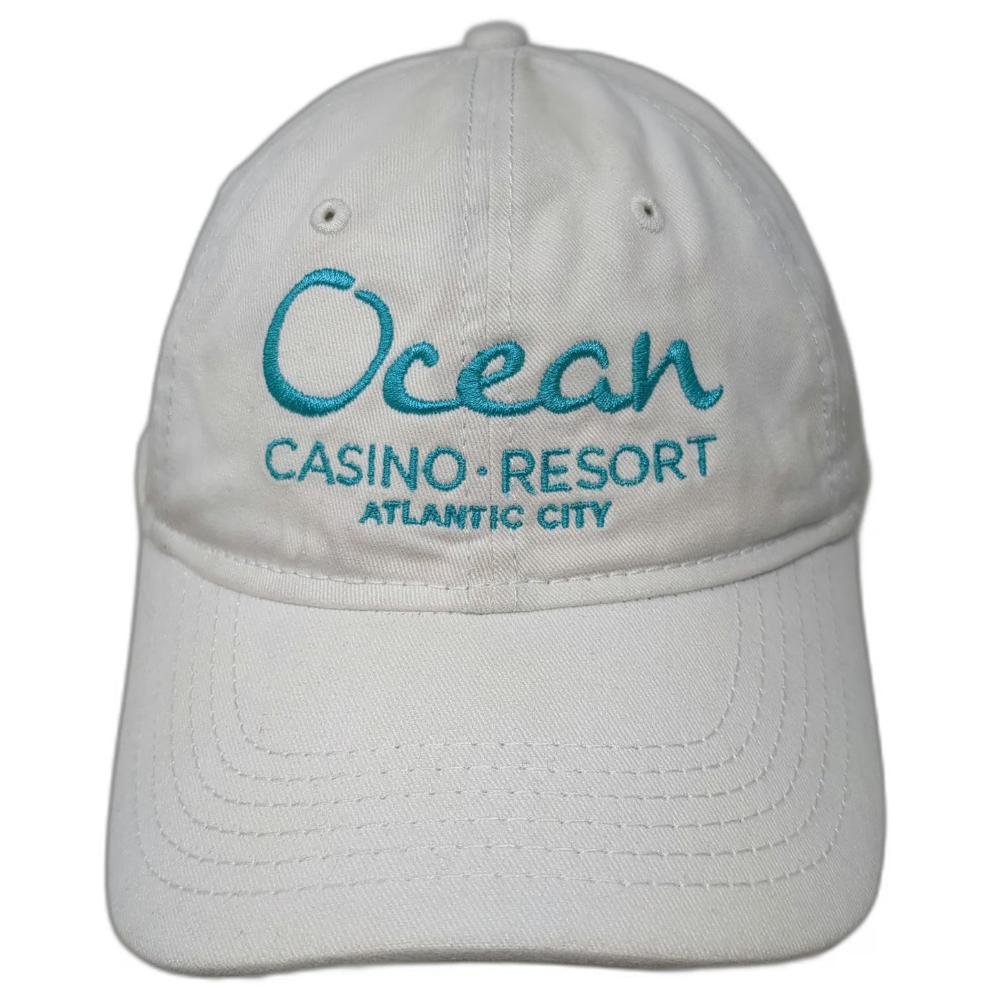 Sportsman Baseball Cap White One Size Ocean Casino Resort Atlantic City Logo Hat