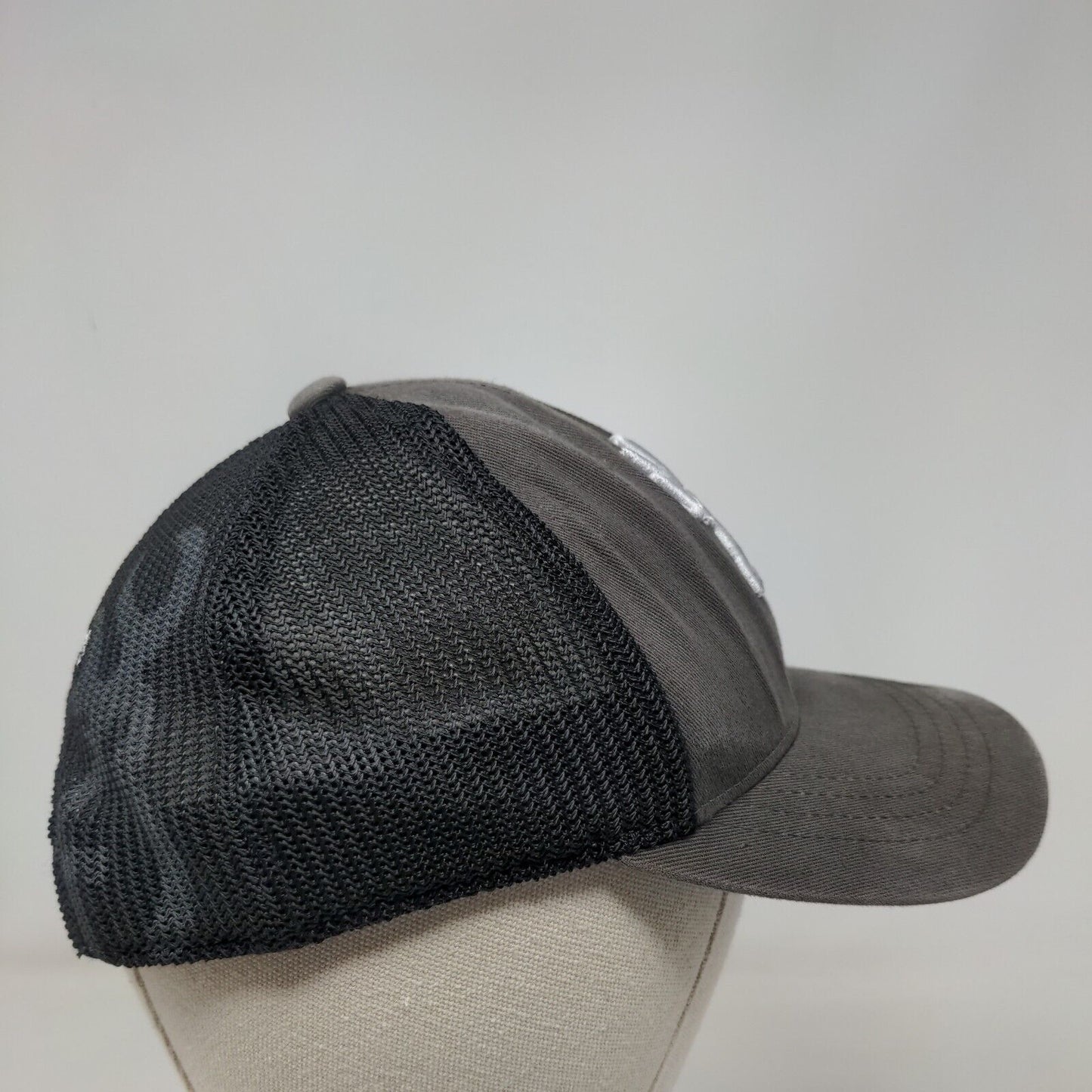 Browning Snapback Mesh Back Trucker Hat Gray One Size Embroidered Logo