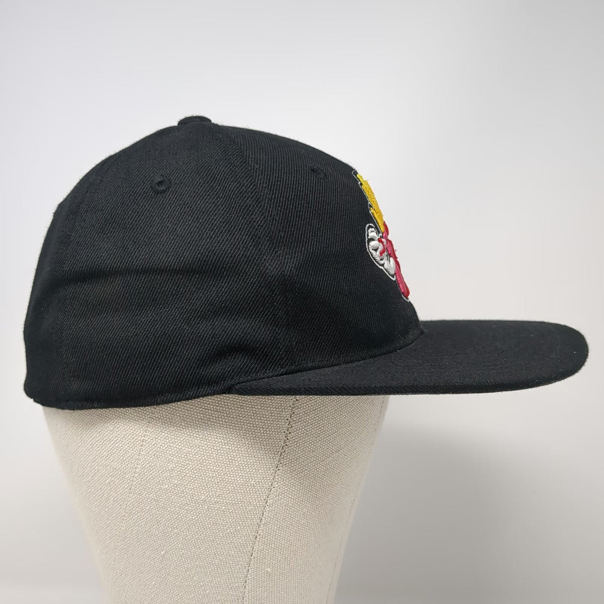 Zephyr Baseball Cap Black 7 1/8 Fitted Embroidered Fry Mascot Papas Fritas Hat
