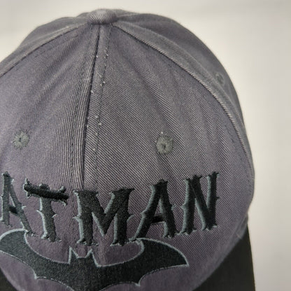 Batman Snapback Hat Gray One Size Adjustable Embroidered 6 Panel DC Comics