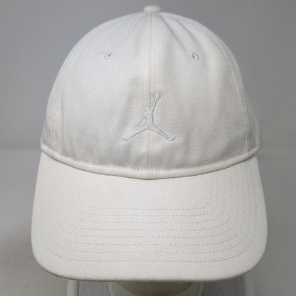 Jordan Baseball Cap White One Size Strapback Tonal Jumpman Logo Embroidered Hat