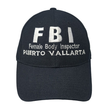FBI Female Body Inspector Puerto Vallarta Baseball Cap Black One Size Adjustable