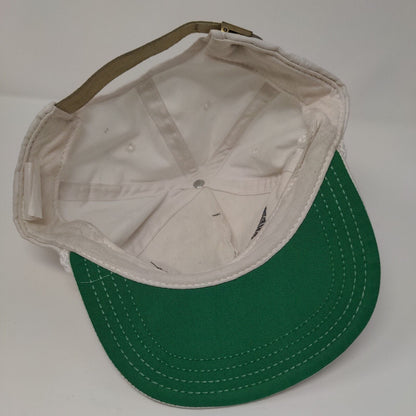 Terra Slideback Rope Hat White OSFA Adjustable Leather Strap Solid