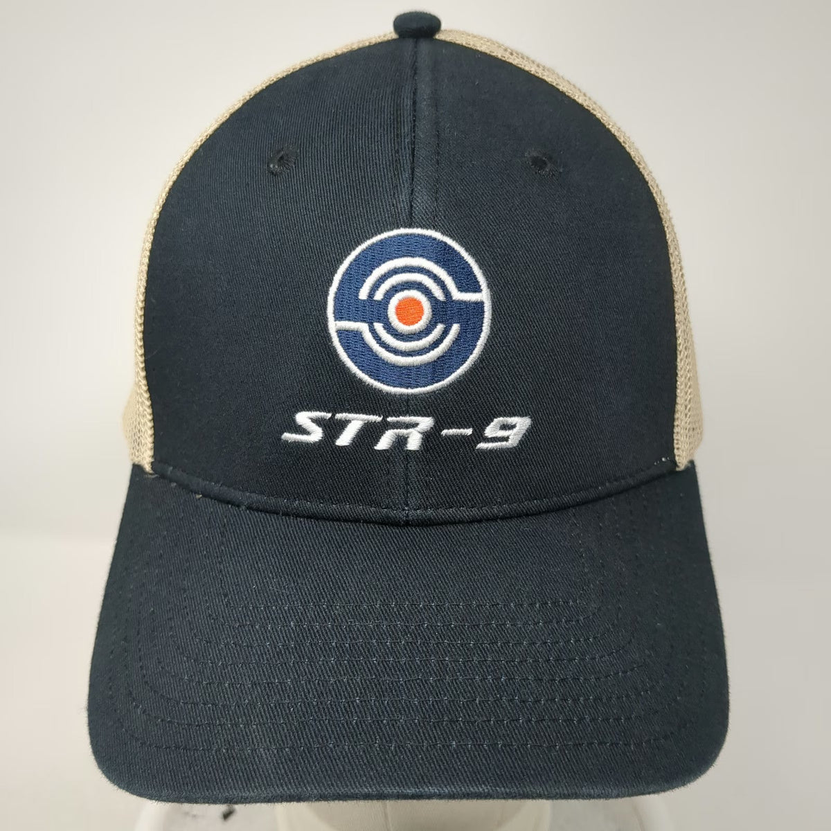 Stoeger STR-9 Trucker Hat Black One Size Mesh Back Snapback Every Day Tough