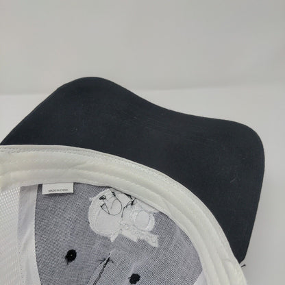 Crooked 8 Snapback Mesh Back Trucker Hat Black One Size Cap America