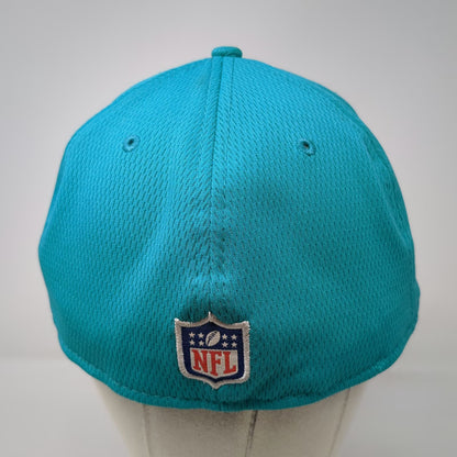 New Era Miami Dolphins NFL Blue Cap 7 3/8 Fitted 59FIFTY Flat Brim Logo Hat