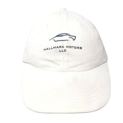 Hallmark Motors LLC Slideback Hat White One Size Adjustable 6 Panel