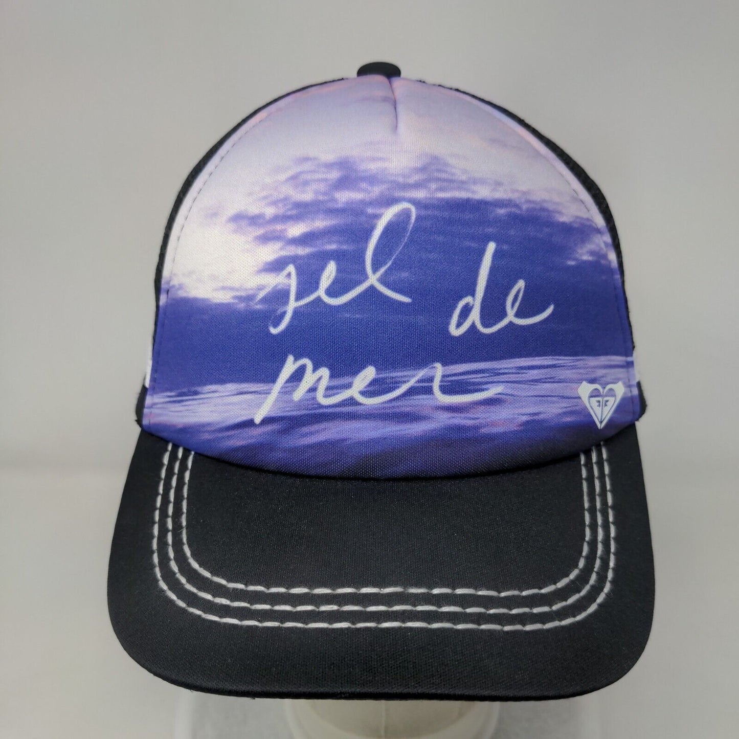 Sel De Mer Snapback Trucker Hat Multicolor One Size Adjustable Mesh back ROXY