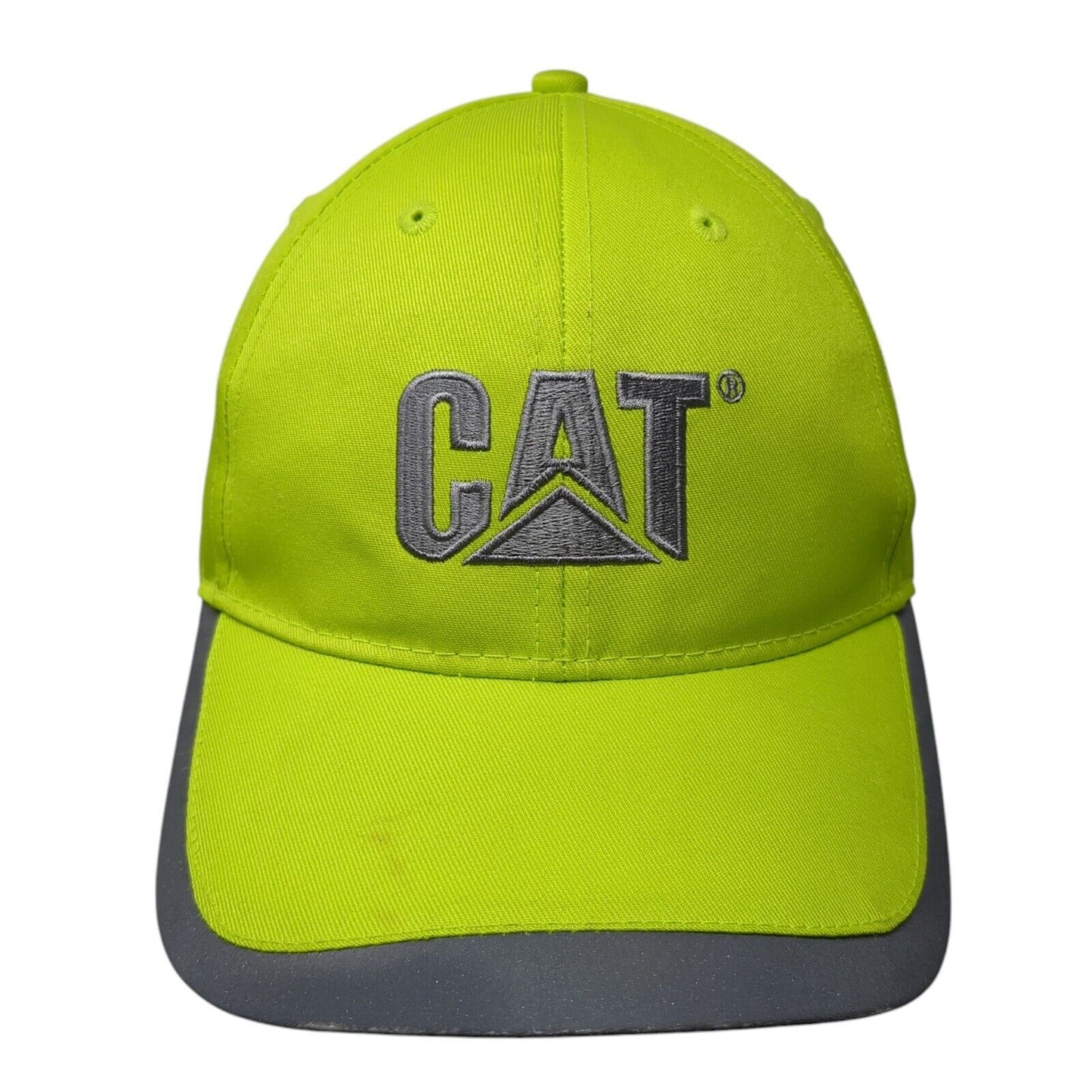 CAT Western States Equipment Strapback Hat Green One Size Gray Trim
