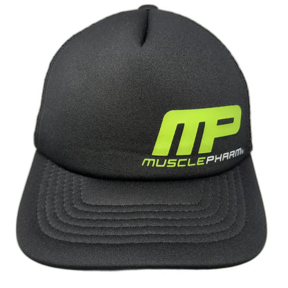 Magic Headwear Trucker Hat Black Green One Size Foam Mesh Snapback MusclePharm