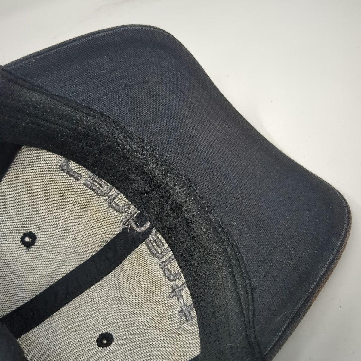 Carhartt Trucker Hat Black L Mesh Back Bleached Snapback Embroidered hat