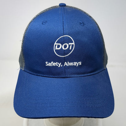 Cap America Trucker Hat Blue One Size Safety Always DOT Mesh Snapback Workwear