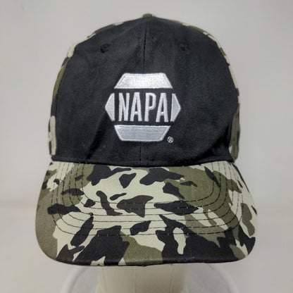 NAPA Men's Strapback Camo Hat OSFM Embroidered Logo 100% Cotton