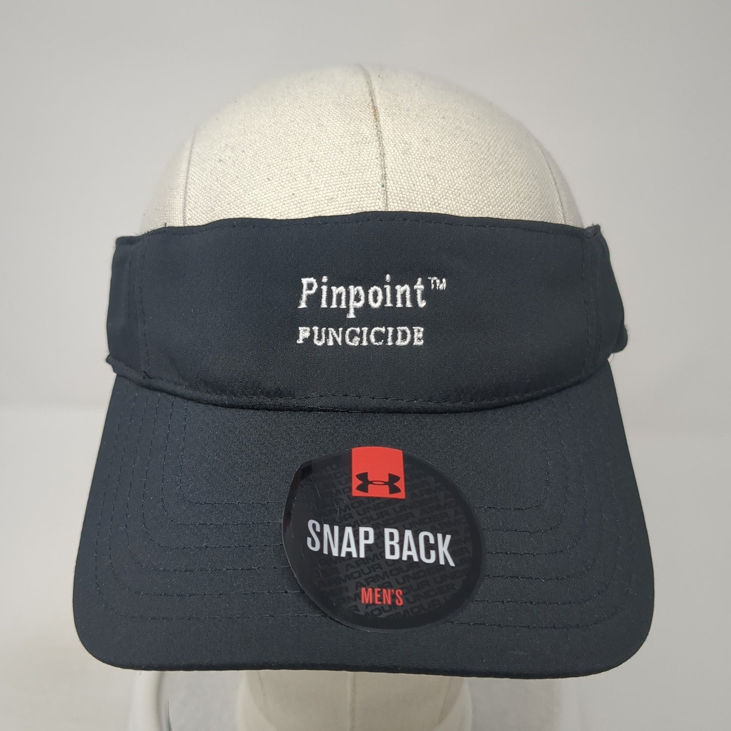 Pinpoint Fungicide Snapback Sun Visor Cap Black One Size Adjustable Under Armour
