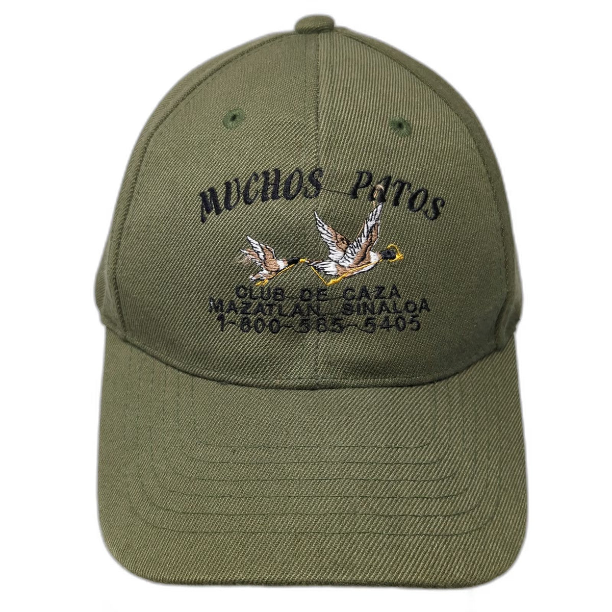 Muchos Patos Mazatlan Duck Hunting Green Baseball Cap Hat One Size Strapback