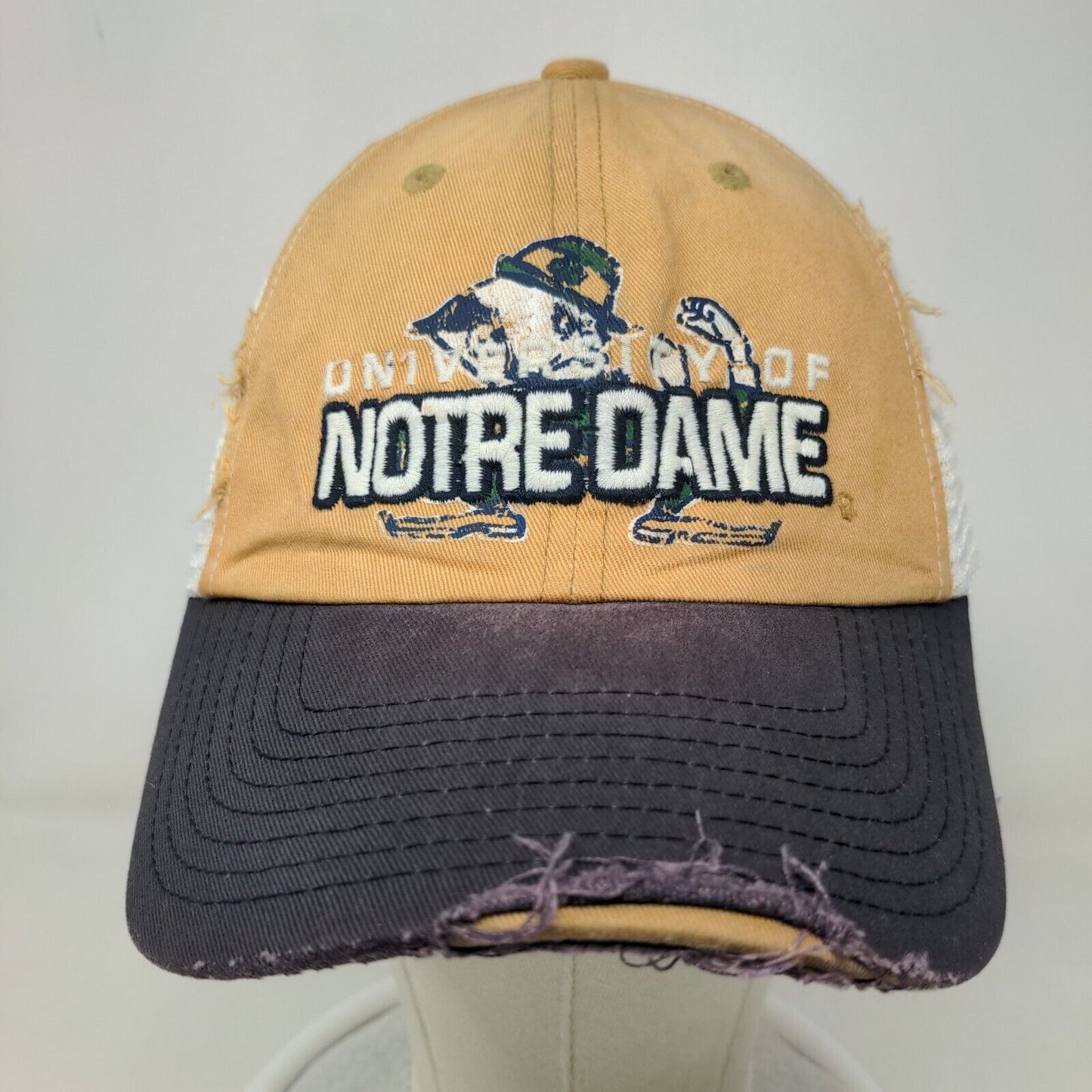 Top of the World Mens Snapback Hat Multicolor Notre Dame Fighting Irish Distress