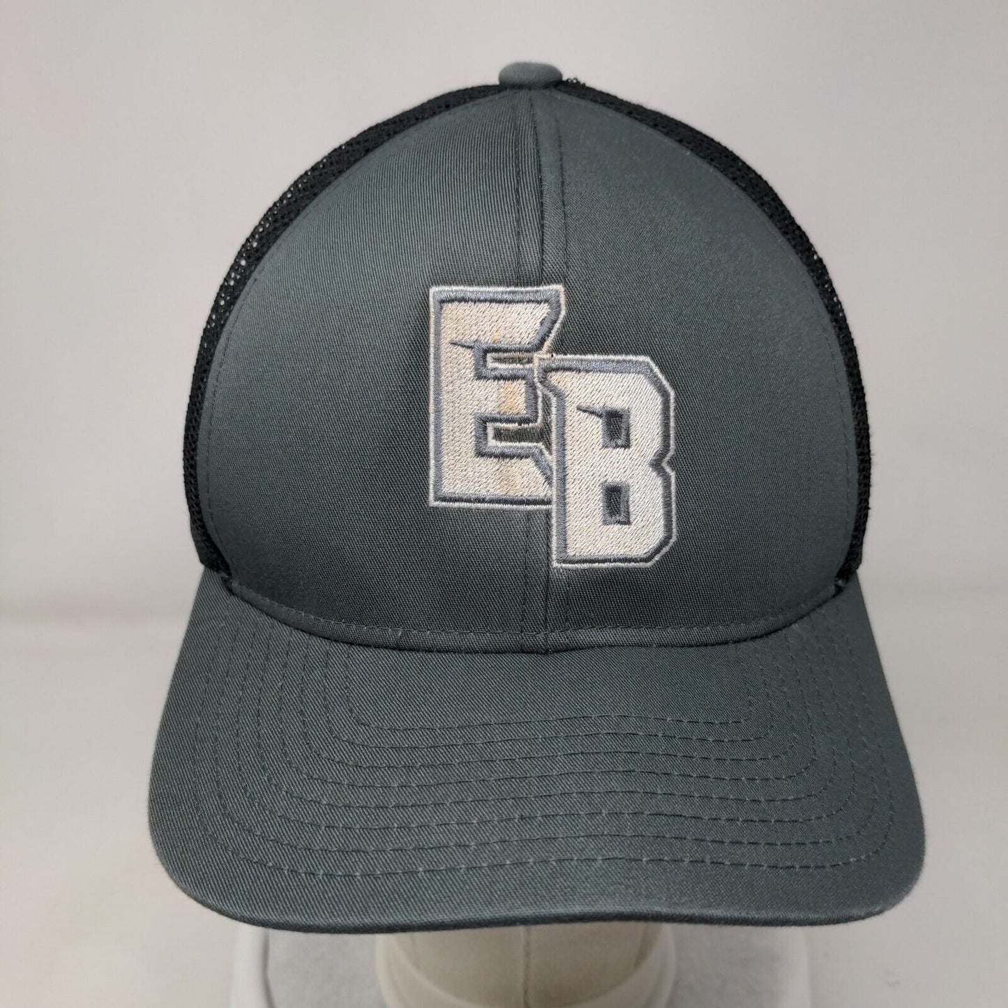 EB Snapback Trucker Hat Gray One Size Adjustable Mesh Back Pacific Headwear