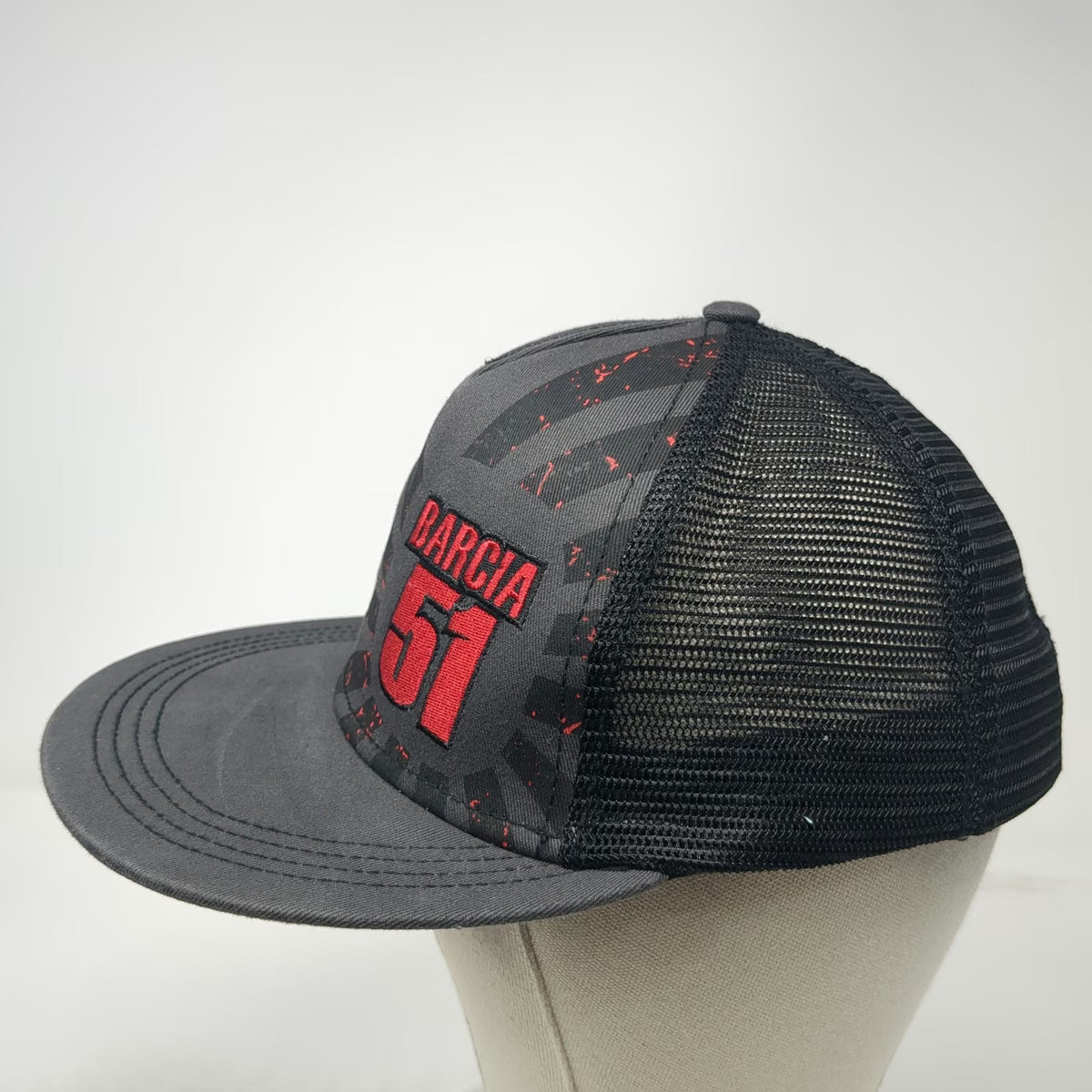 GasGas Justin Barcia 51 Supercross SX Gray Trucker Hat One Size Snapback Racing