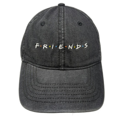 Friends Television Series Baseball Cap Black One Size Slideback Embroidered Hat