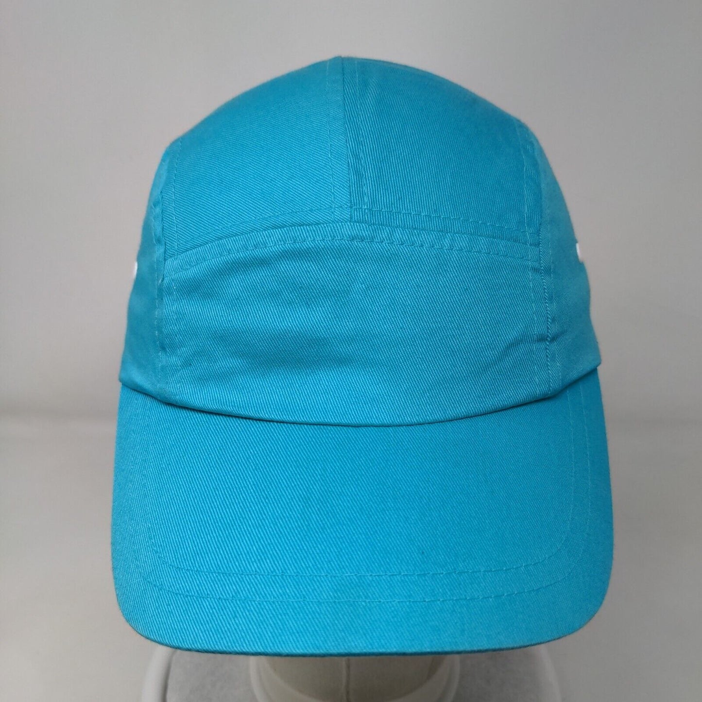 Faded Glory Strapback 5 Panel Cap Blue One Size Adjustable Vented Holes Blank