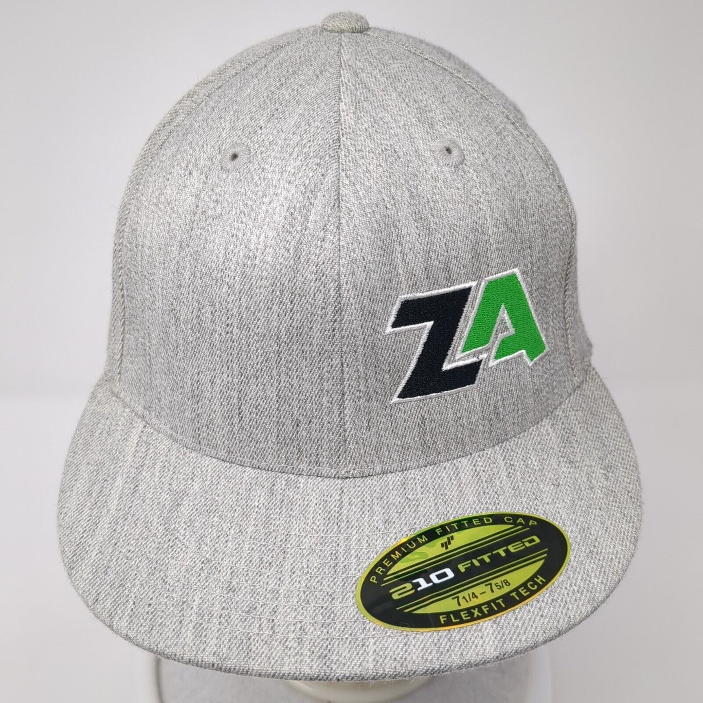 ZA Zombie Acres Fitted Hat Gray 7 1/4-7 5/8 Embroidered Flexfit Tech