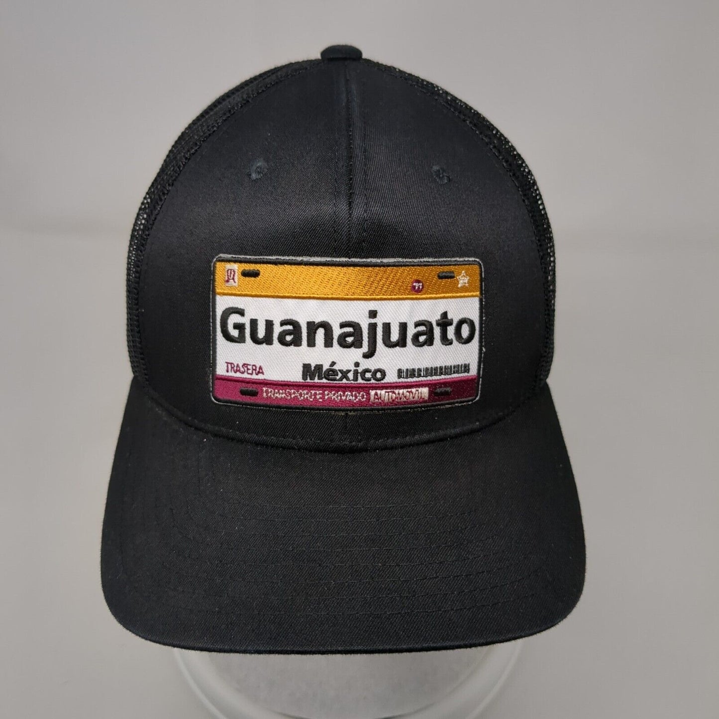 Guanajuato Mexico Patch Snapback Trucker Hat Black OSFA Mesh Back