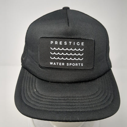 Prestige Water Sports Snapback Trucker Hat Black One Size Mesh Back