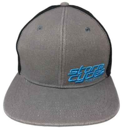 MTN Ranks Storm Cycles Park City UT Trucker Hat Gray OS Mesh Snapback Bicycle