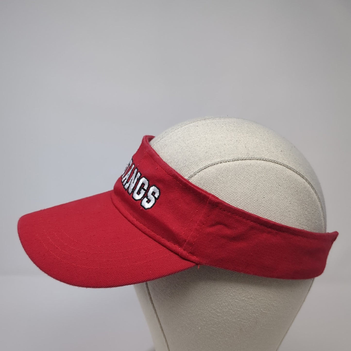 Mustangs Strapback Visor Hat Red One Size Adjustable Embroidered BWM