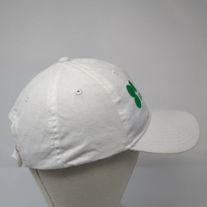 Genesis Care Strapback Baseball Cap White OS Adjustable Embroidered Hit Wear