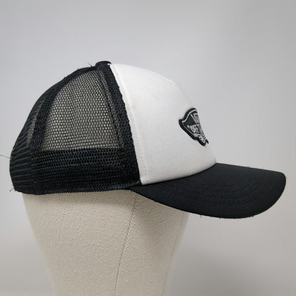 Vans Trucker Hat Black One Size Off The Wall Skateboard Patch Mesh Snapback Foam